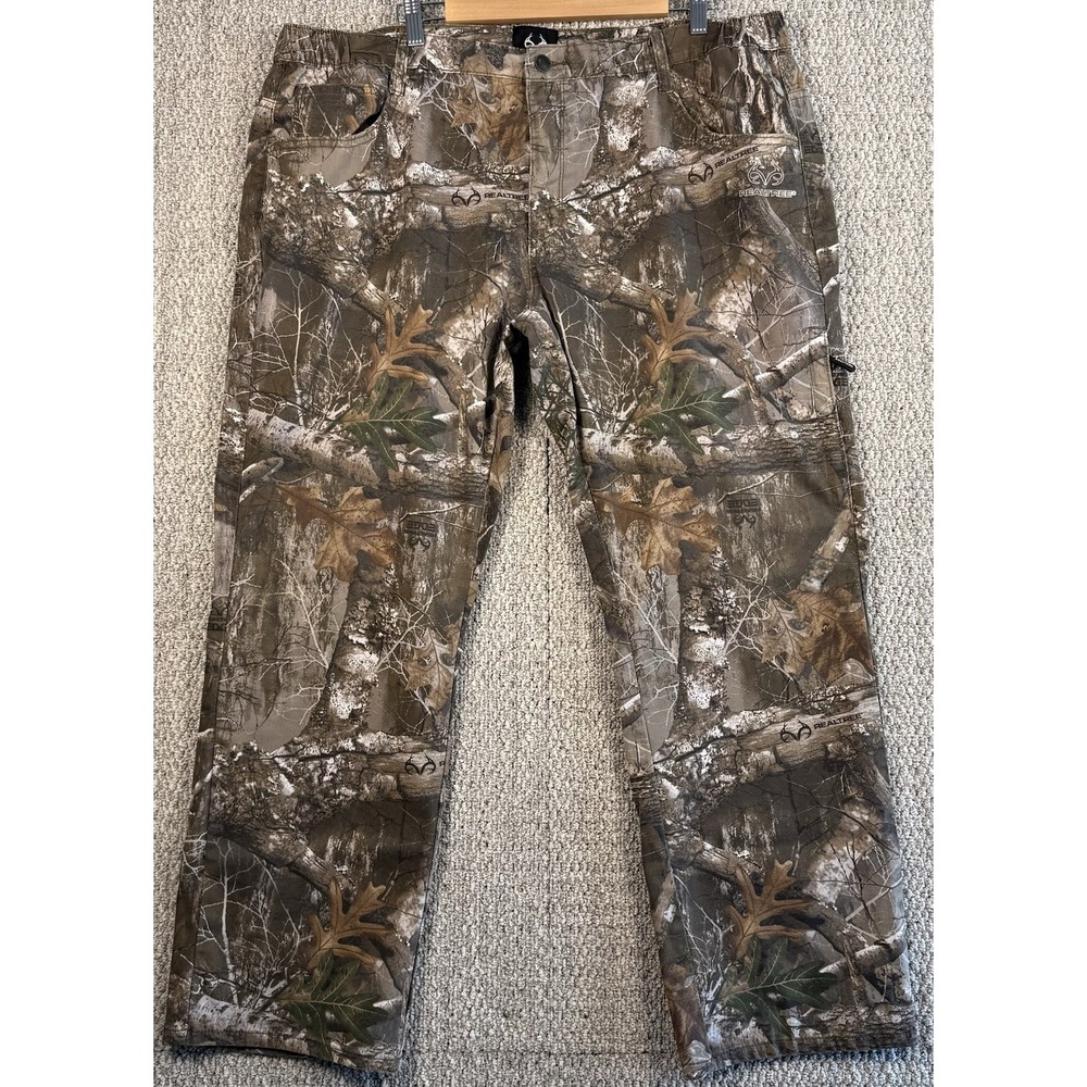 Realtree Edge Camo Pants Mens XL 40x32 Hunting Outdoor Tactical Logo